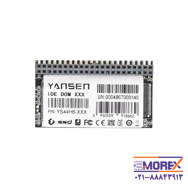 هارد صنعتی SSD IDE DOM یانسن | YANSEN مدل YS44H6-8 ظرفیت 8GB