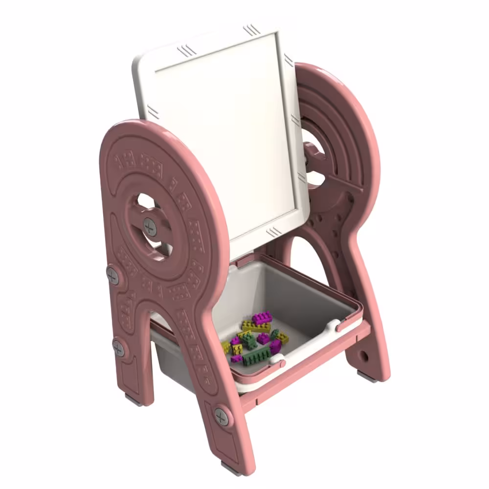 تخته وایت برد و میز لگو (2 کاره) صورتی