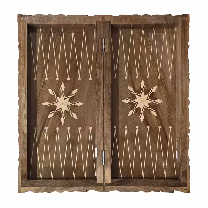 تخته نرد و شطرنج منبت کاری چوب گردو سنندج کد z140002