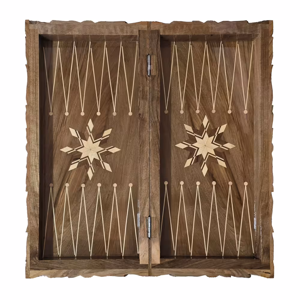 تخته نرد و شطرنج منبت کاری چوب گردو سنندج کد z140002