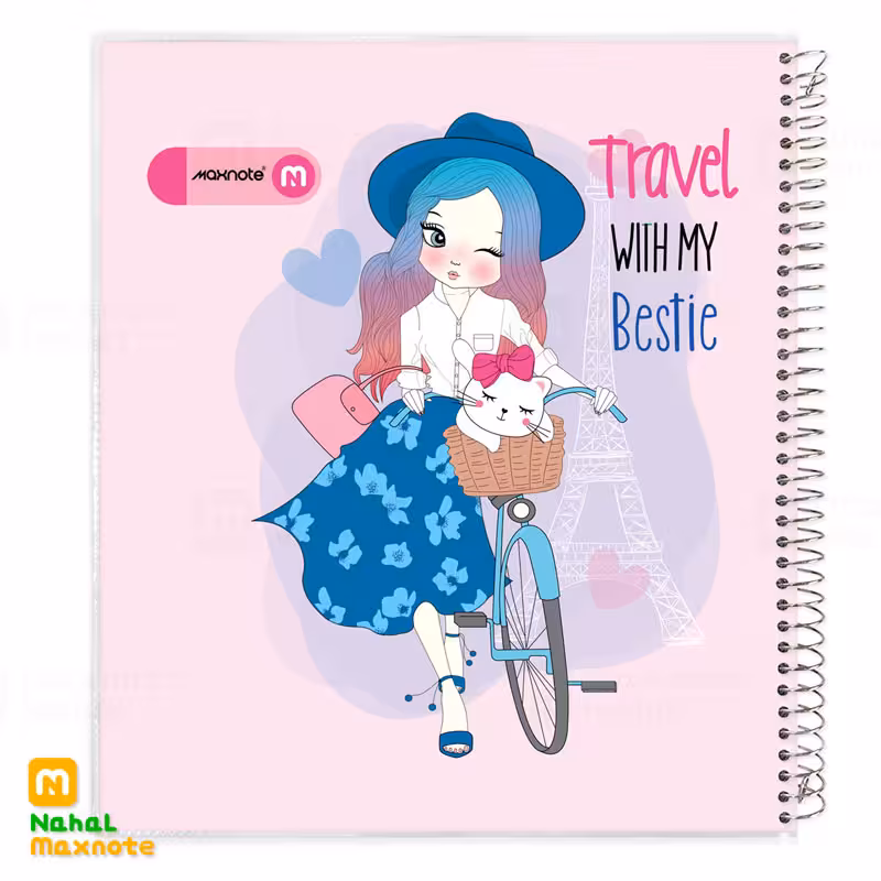 دفتر 100برگ سیمی طلقی خشتی لبه طرح دار کد 9220.طرح 4