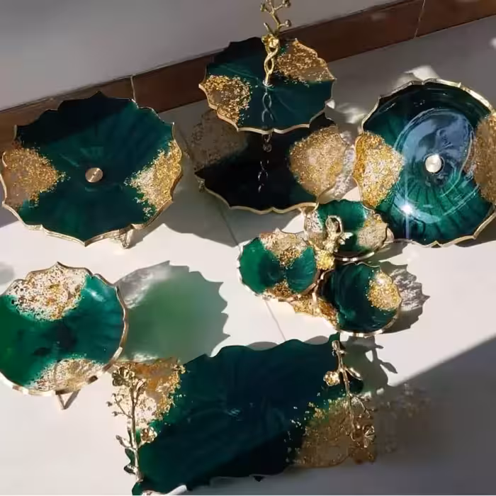 ظروف پذیرایی رزینی 6 نفره جهیزیه عروس