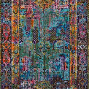 فرش تمام ابریشم  طرح گلدیسان 2 کد HAM.178.01