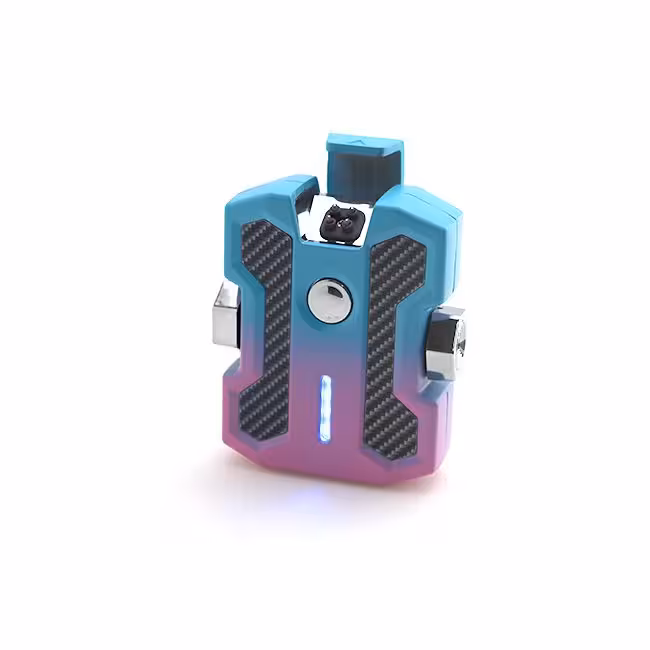 فندک برقی ، چراغ قوه و اسپینر آبی صورتی D95