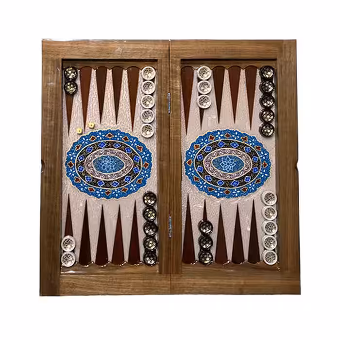 تخته نرد چوب آکاژو نقاشی تذهیب