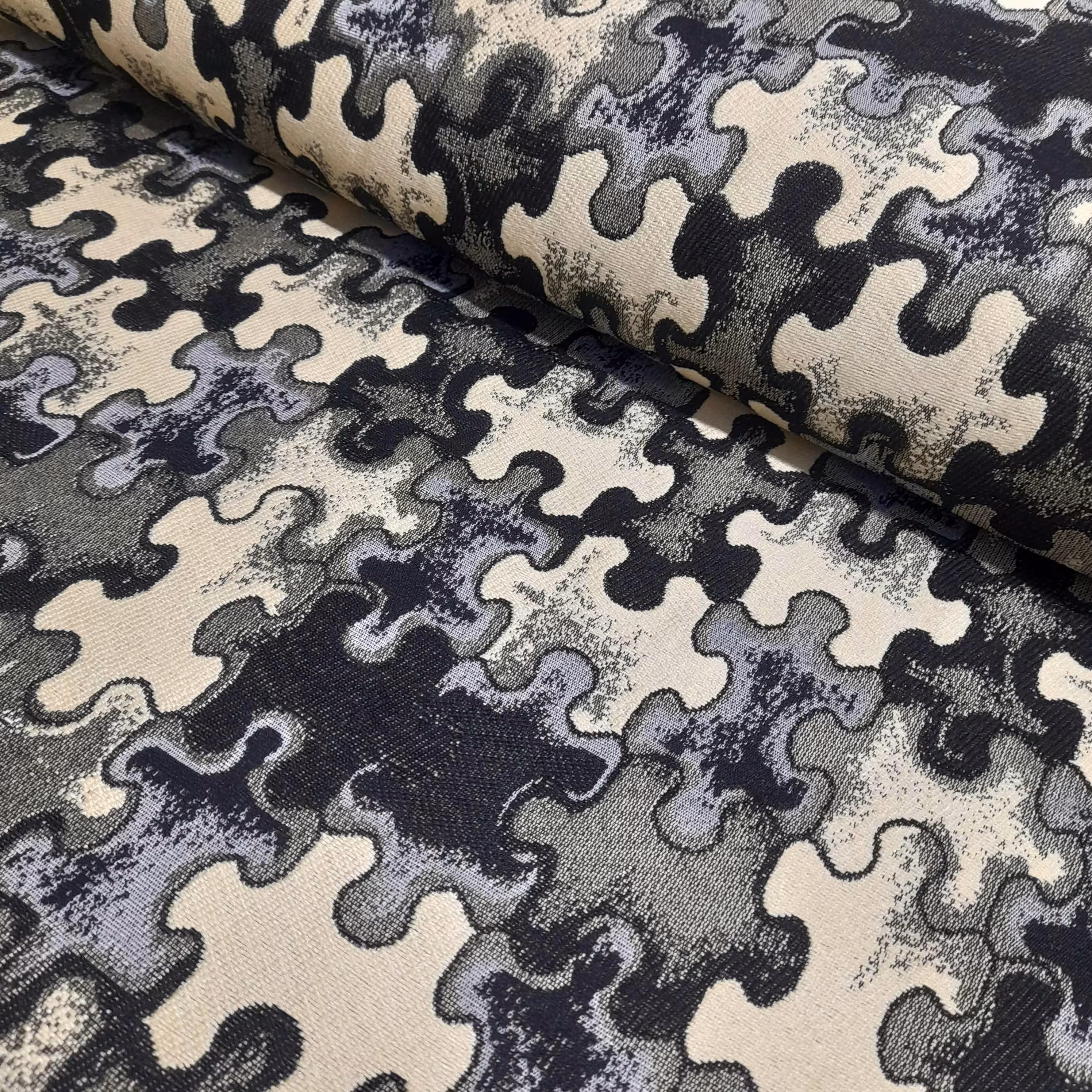 پارچه زیر سفره ای طرح ترکمن عرض 2 متر مدل پازل