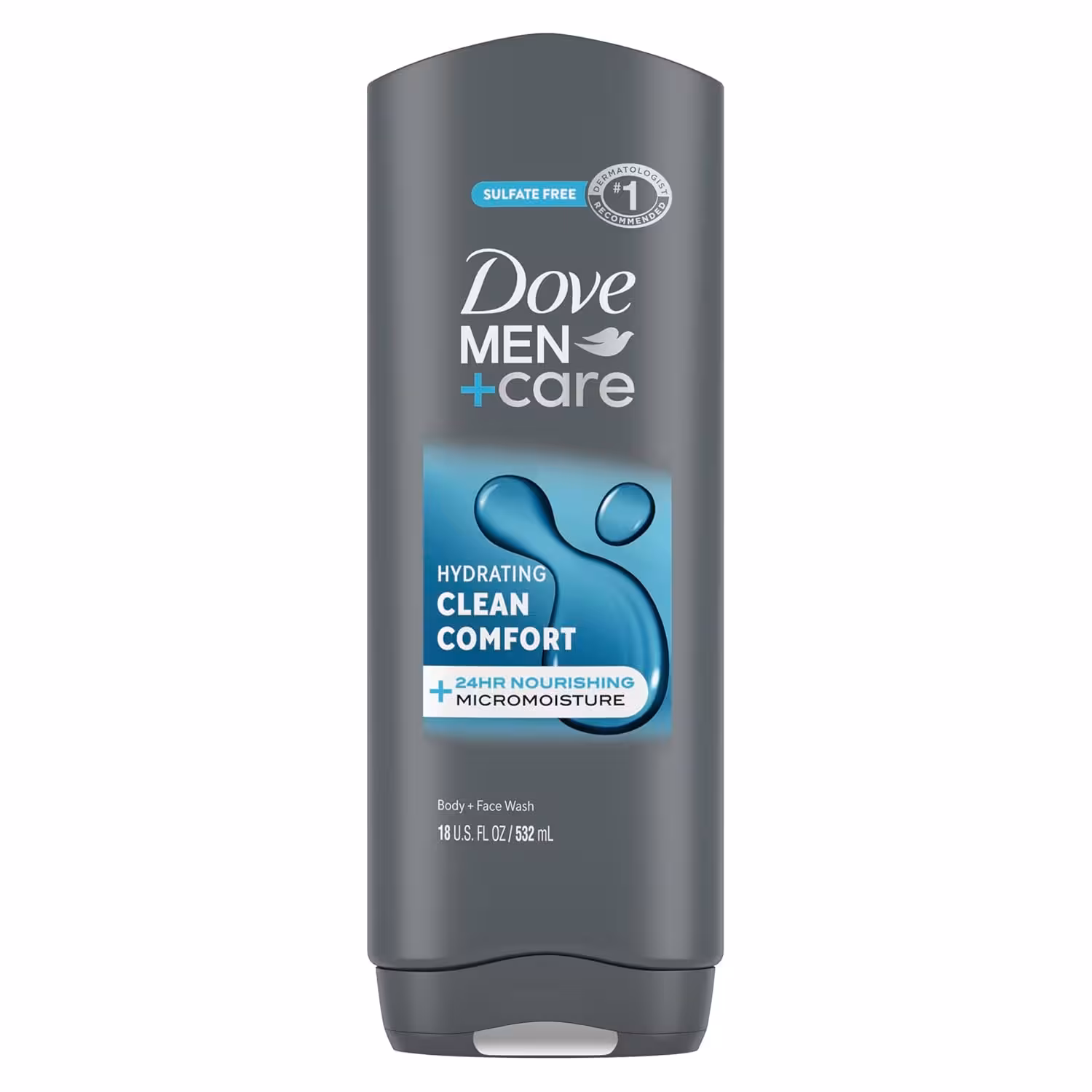 شامپو بدن داو مدل Men Care Hydrating Clean Comfort حجم 532 میل آمریکایی