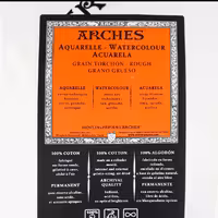 مقوا آرچ آبرنگ راف 185 گرم (arches rough) سایز 28*38 سانت بسته 4 عددی