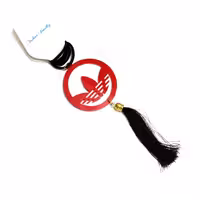 آویز آینه وسط پلکسی طرح آدیداس – قرمز