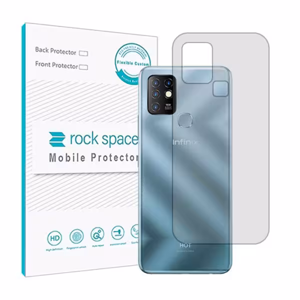 گلس محافظ پشت گوشی اینفینیکس Hot 10 مدل نانو هیدروژل شفاف برند راک اسپیس کد9926M