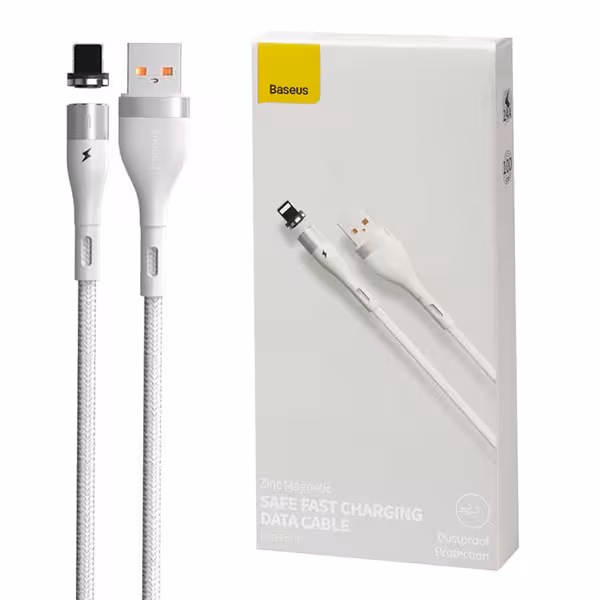 کابل آیفونی فست شارژ مگنتی Baseus Zinc Magnetic CALXC-K02 2.4A 1m