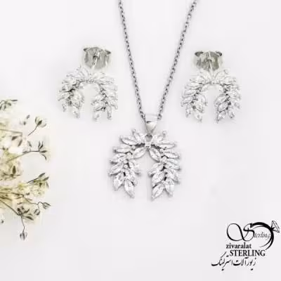 نیمست نقره ایتالیایی عیار925 طرح جواهری کد 18548