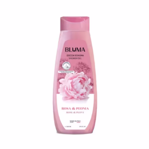 شامپو بدن ایتالیایی بلوما Bluma مدل ROSA & PEONIA حاوی عصاره گل رز 500 میل