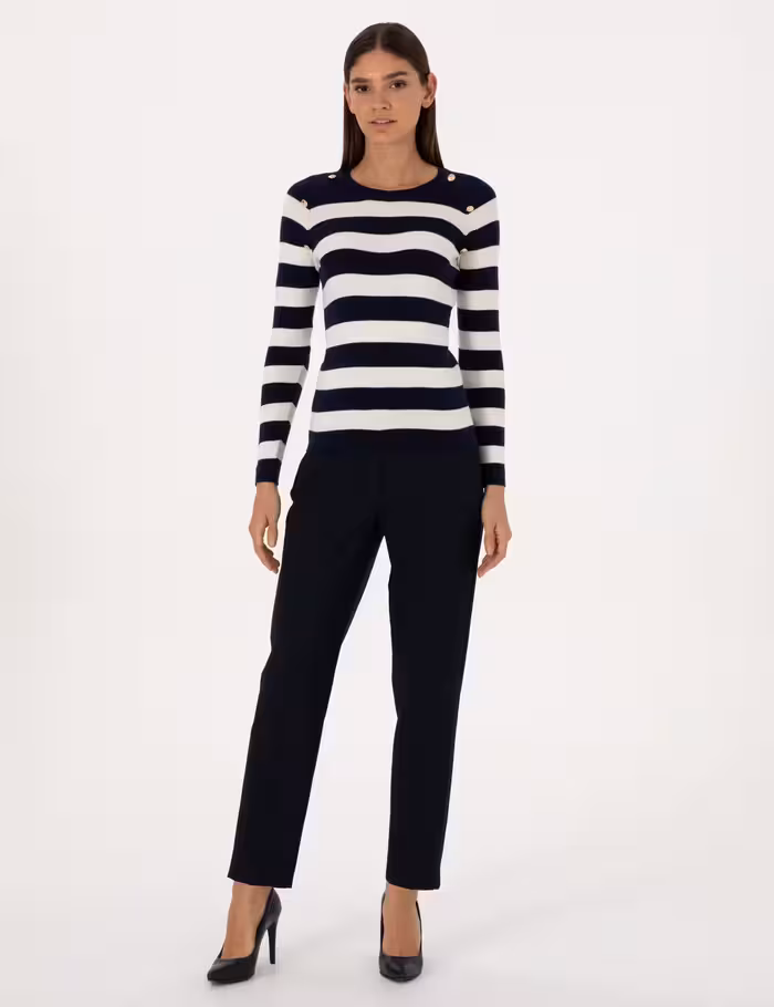 شلوار پارچه ای زنانه سرمه ای پیرکاردین