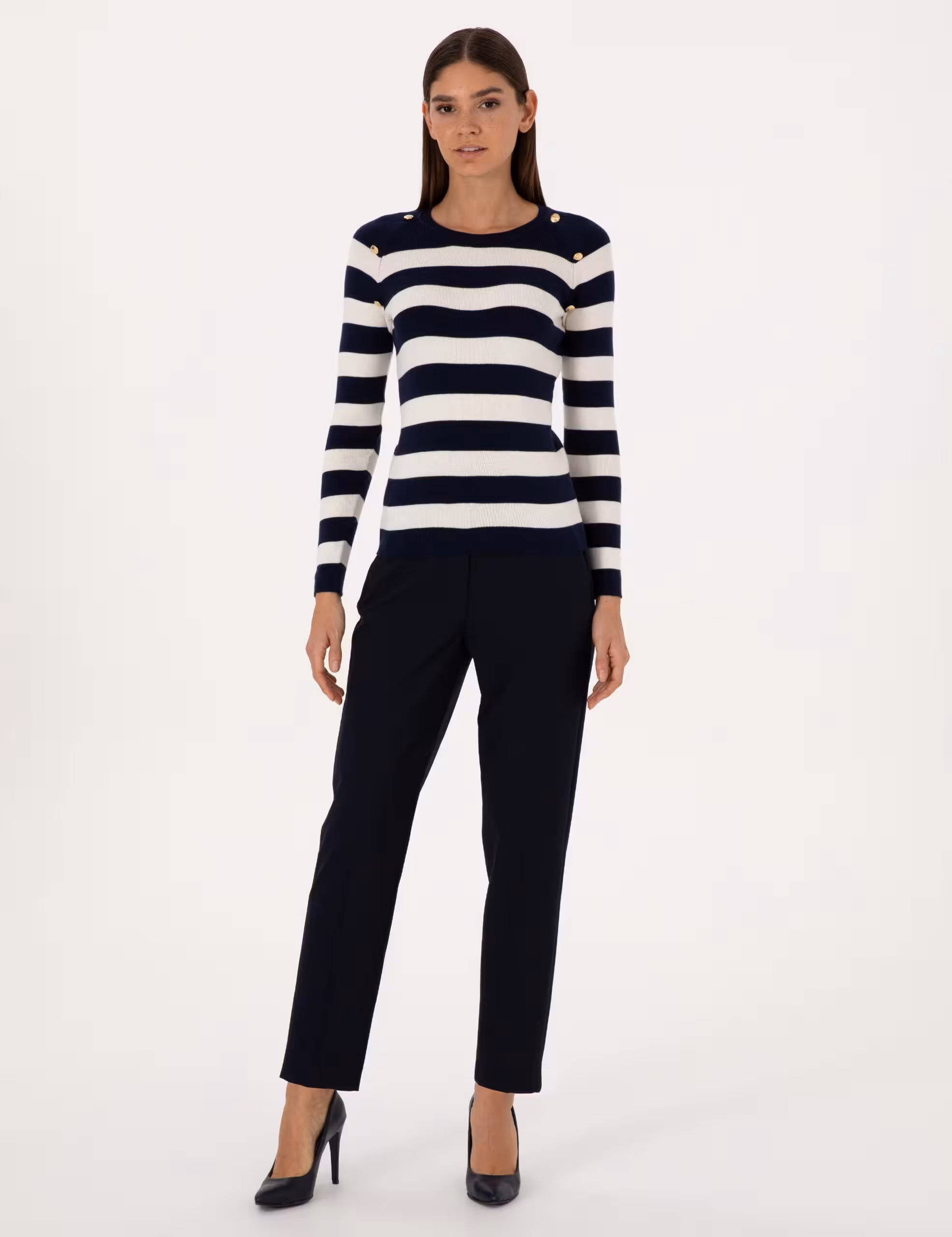 شلوار پارچه ای زنانه سرمه ای پیرکاردین