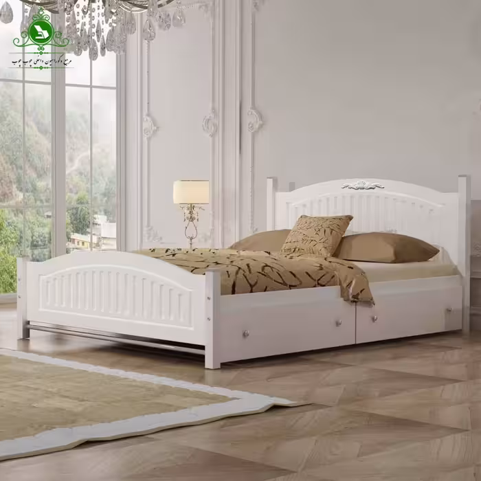 تخت خواب دو نفره MDF وکیوم مدل آرتا