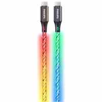 کابل  تایپ سی فیلیپس Philips مدل 5140C با طول 1.2 متر و نور RGB
