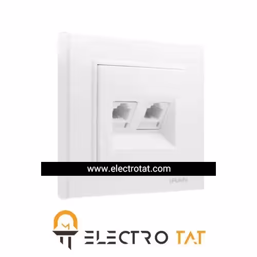 سوکت تلفن دوبل ایران الکتریک مدل برلیان اقتصادی