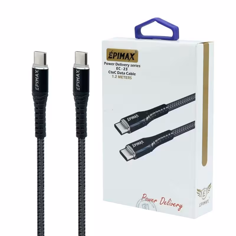 کابل شارژ تایپ سی به تایپ سی اپیمکس مدل Epimax EC-23