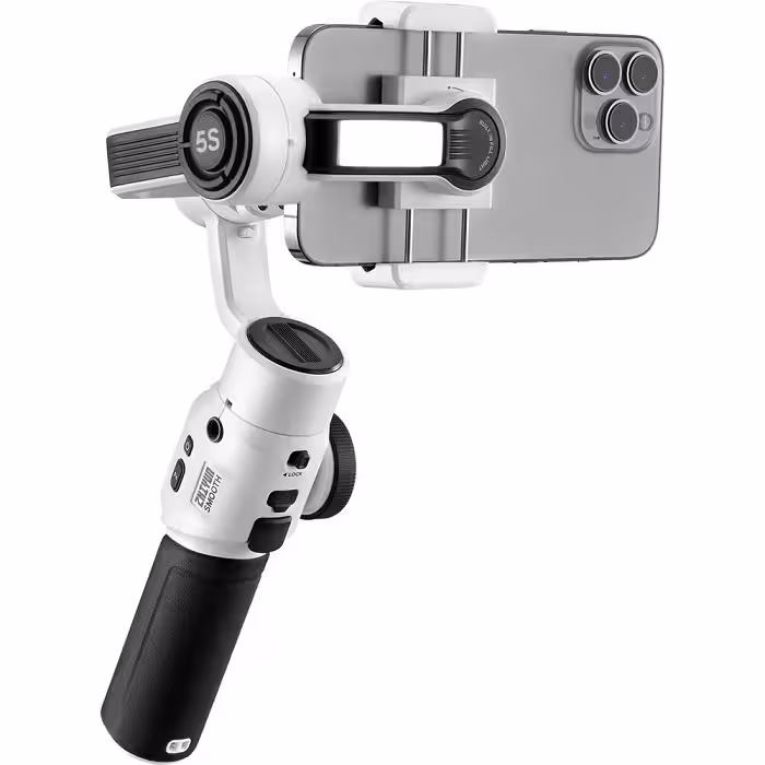 گیمبال موبایل ژیون سفید Zhiyun Smooth 5S Combo Gimbal