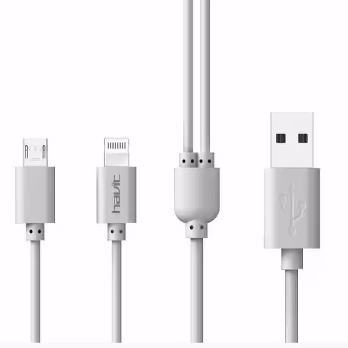 کابل USB به microUSB و لایتنینگ  Havit مدل HV-CB527 به طول 1 متر