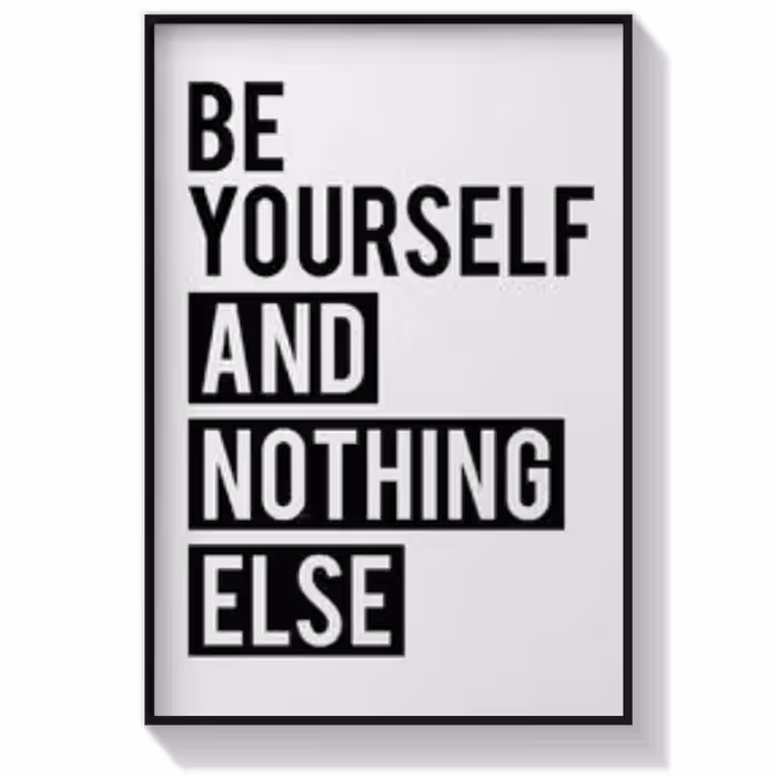 تابلو متن طرح Be Yourself
