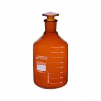 بطري شيشه مايعي تیره با درب پلاستيكي 500ml Eisco