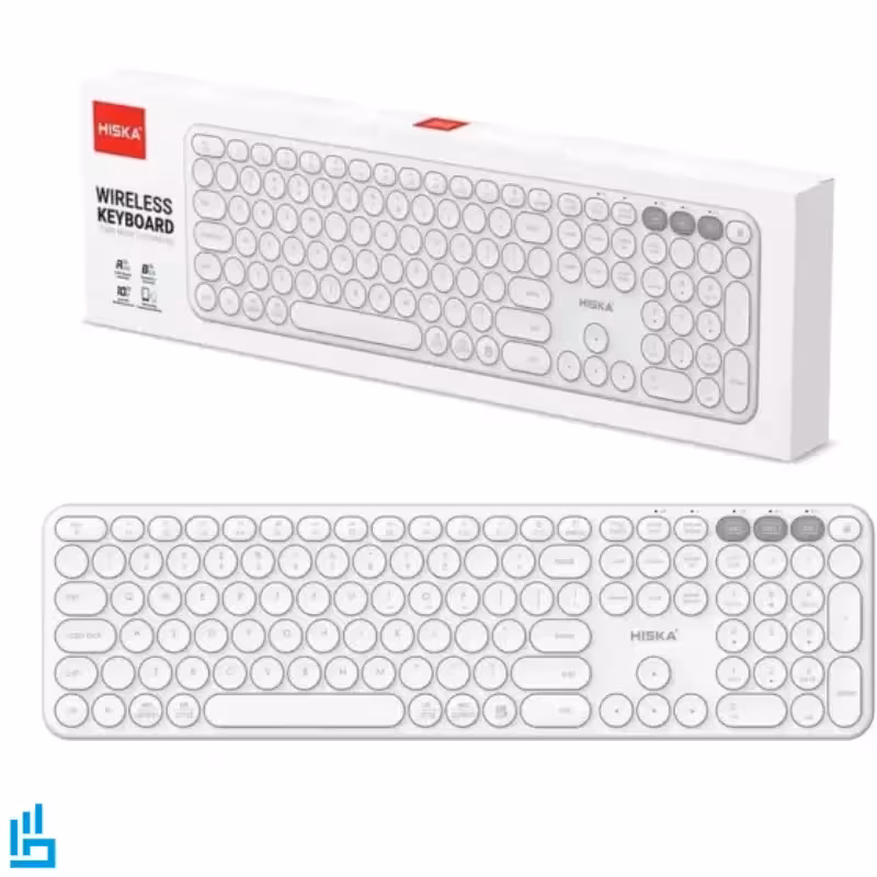 کیبورد بی سیم وایرلس هیسکا فلزی HISKA KE250
