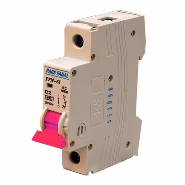 فیوز (کلید مینیاتوری) تک پل (6KA) 2A پارس فانال