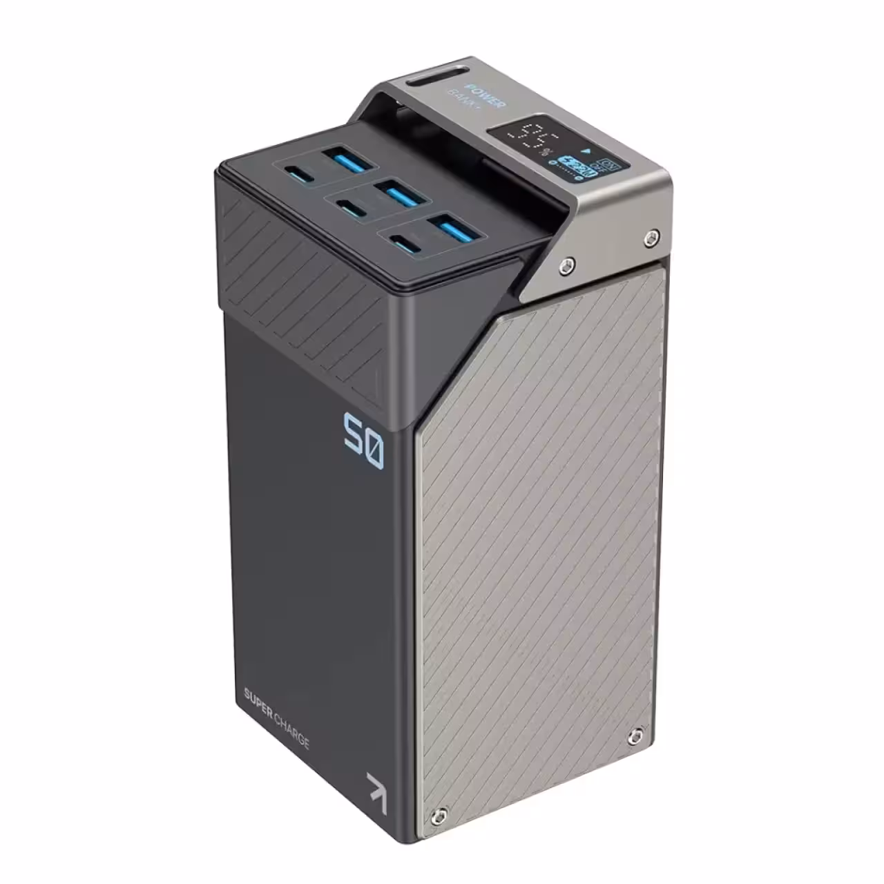 پاوربانک تایپ سی و یو اس بی شارژ سریع 65 وات 50000 پاورولوژی مدل PPBCHA68