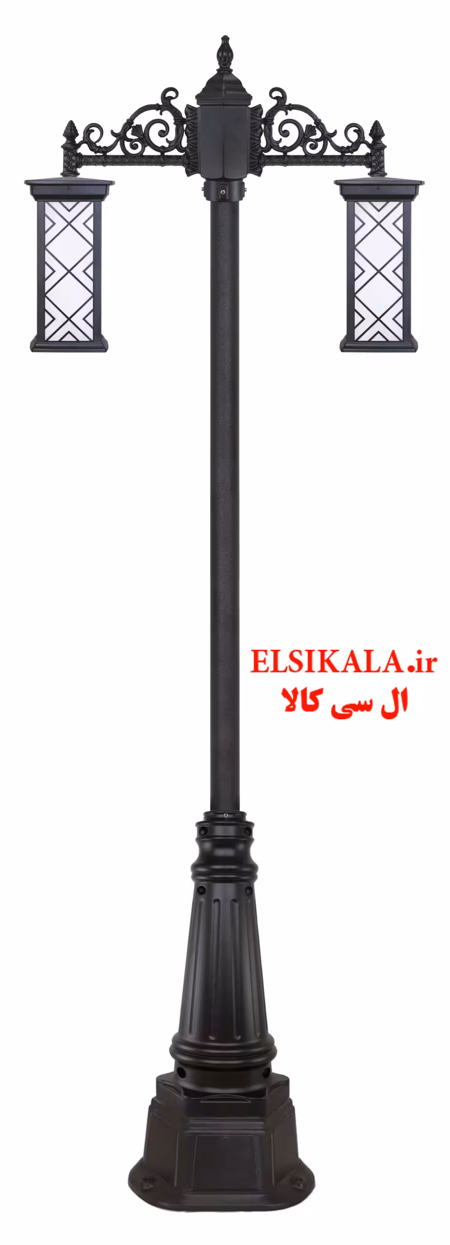 چراغ دو شاخه درتا بلند طرحدار آلمینیوم دایکاست