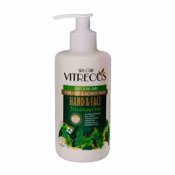 کرم مرطوب کننده پمپی دست و صورت پوست چرب ویتروس 250 گرم