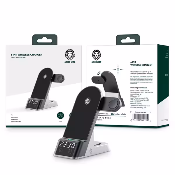 شارژر وایرلس 6 کاره گرین 15 وات