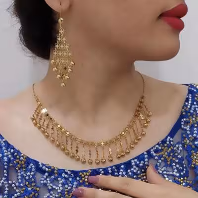 خرید نیم‌ست آلبرنادو جدید | گوشواره و گردنبند City Gold با آبکاری طلا ارسال رایگان