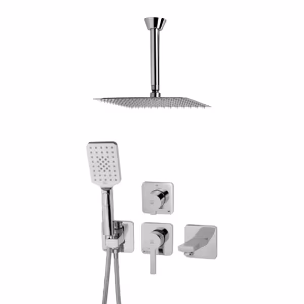 متعلقات حمام KWC مدل متیس تیپ 4 تمام استیل کروم