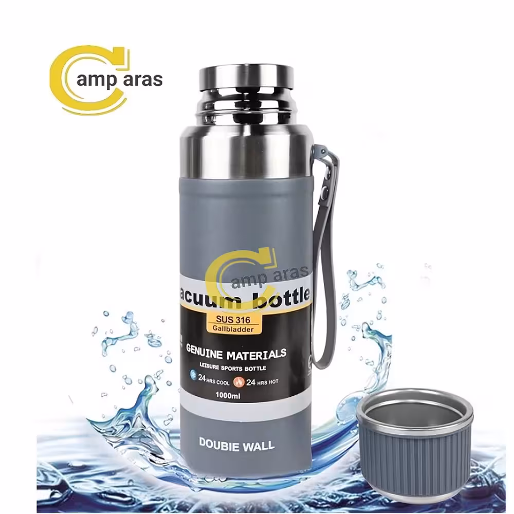 فلاسک 1 لیتر جی کی وکیوم دار JK SUS 316 اورجینال دوجداره - کمپ آراس