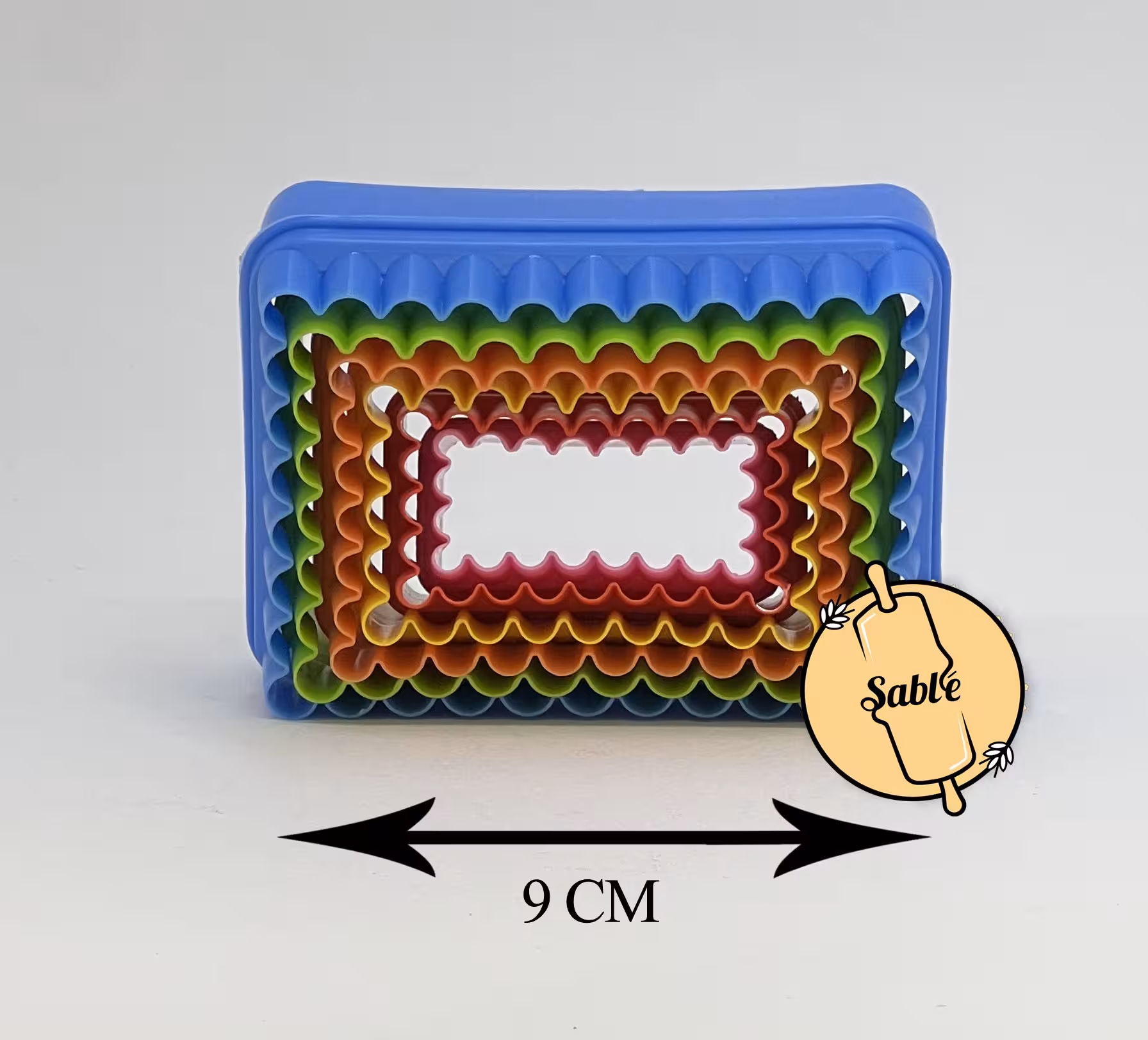 کاتر مستطیل کنگره دار 6 عددی