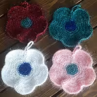 اسکاچ سوزنی دست بافت تک لایه طرح گل 