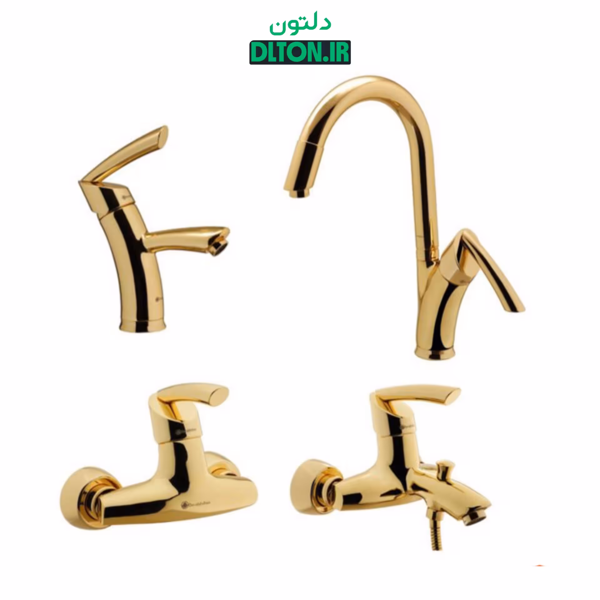 ست شیرآلات درخشان مدل تاپ گلد