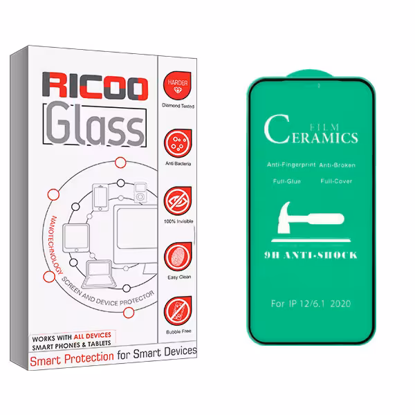 محافظ صفحه نمایش سرامیکی ریکوو مدل HD مناسب برای گوشی موبایل اپل Iphone 12 / 12 Pro