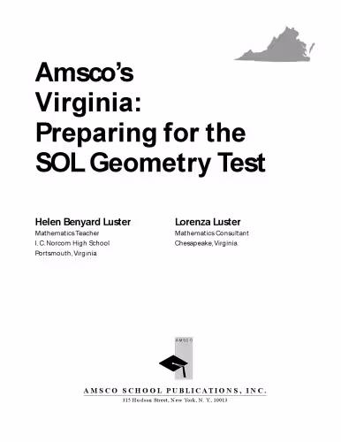 خرید و دانلود نسخه کامل کتاب Amsco's Virginia: Preparing for the SOL Geometry Test
