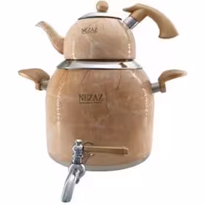 کتری قوری نزاز 5 لیتر کد 3023 رنگ کرم