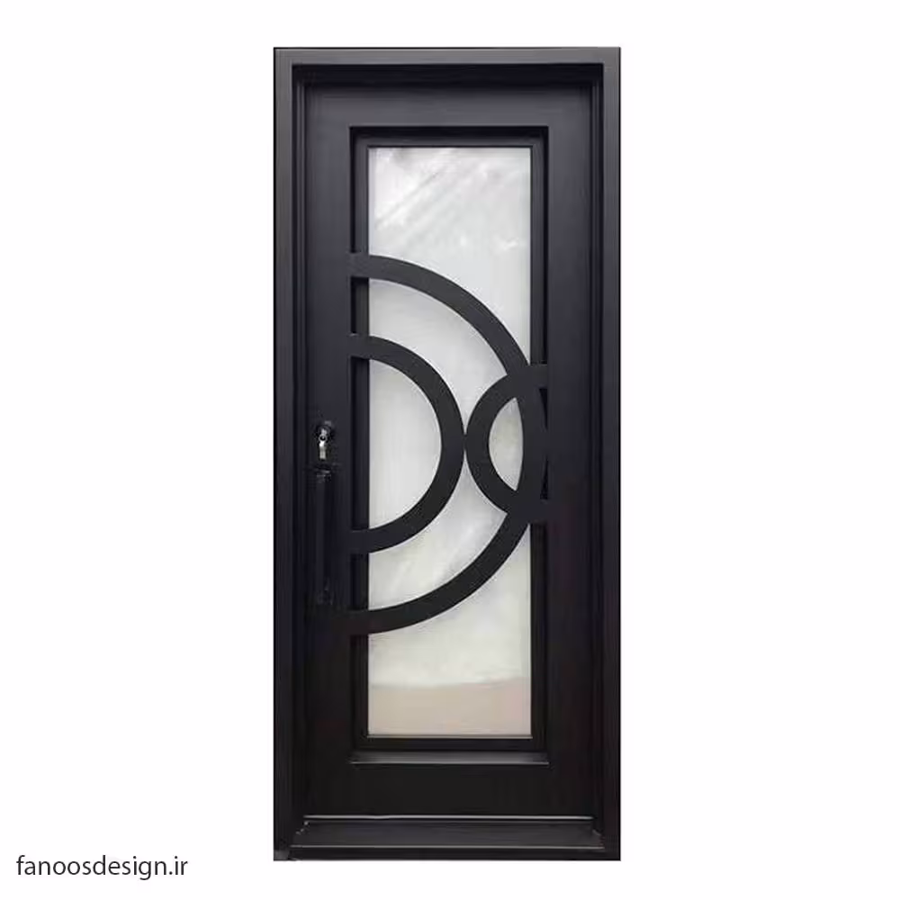 درب ورودی لابی مدرن تک لنگه آهنی کد 1138