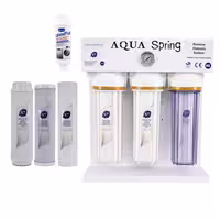 دستگاه تصفیه کننده آب آکوآ اسپرینگ مدل RO-S7-WZ 7550 به همراه فیلتر مجموعه سه عددی و رسوبگیر اسکالکس پلاس