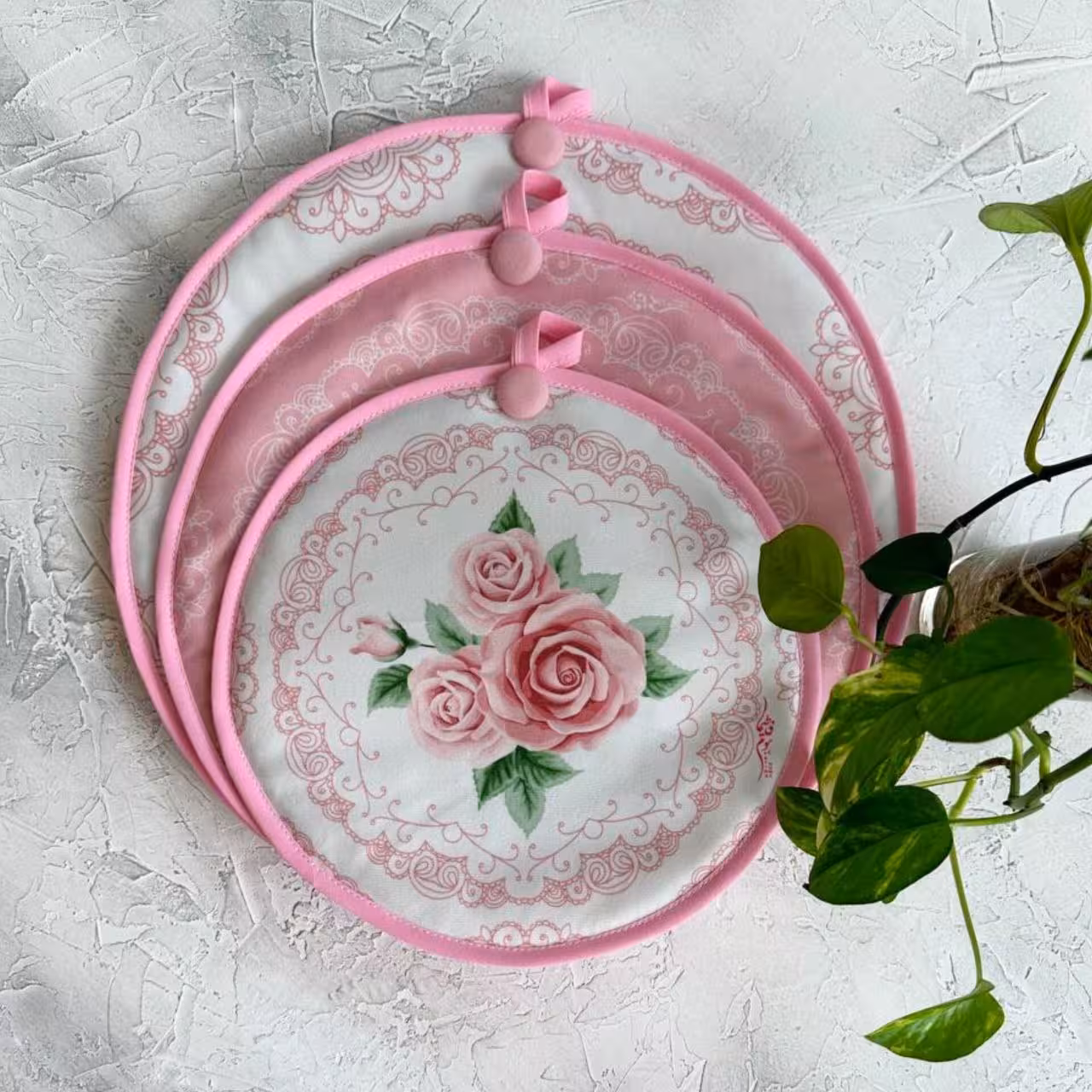 دمکنی مخمل نسوز پشت هلال مدل آرمیتا طرح 37