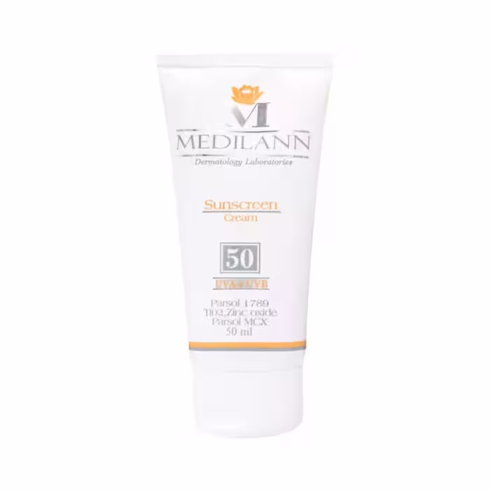 کرم ضد آفتاب SPF50 رنگی 50 میلی لیتر مدیلن