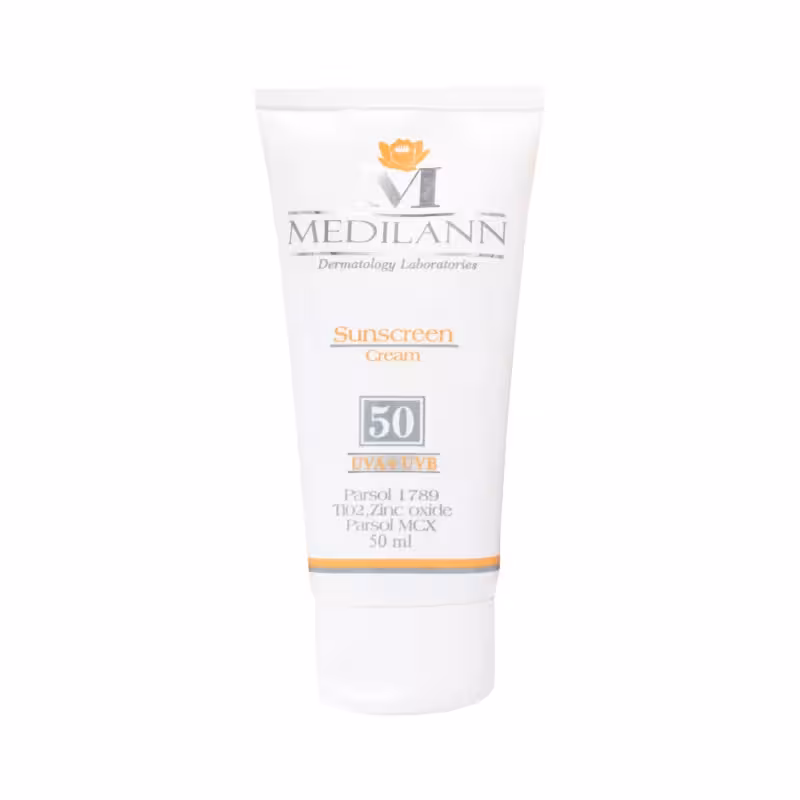 کرم ضد آفتاب SPF50 رنگی 50 میلی لیتر مدیلن