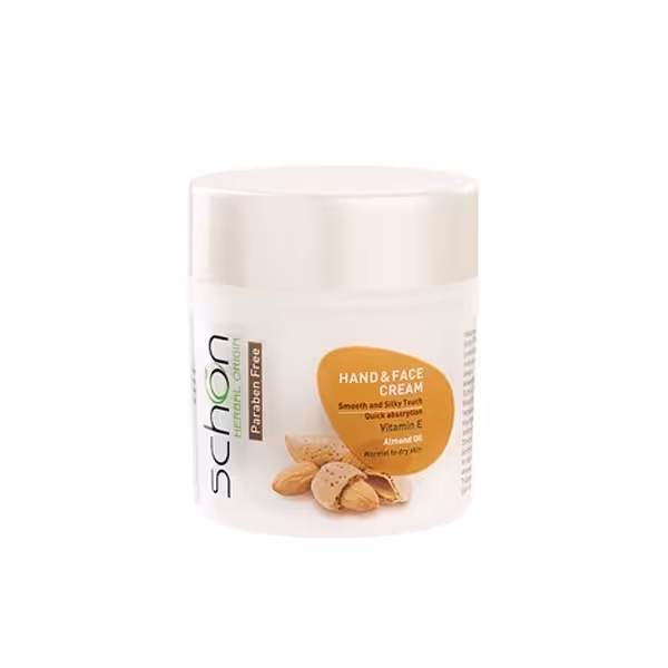 کرم مرطوب کننده دست و صورت کاسهای بادام شون  150 میل|Schon Almond  Moisturizing Cream 150ml