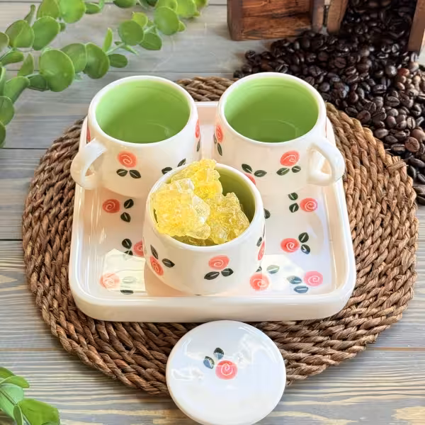 چای خوری بهاری دو نفره سبز