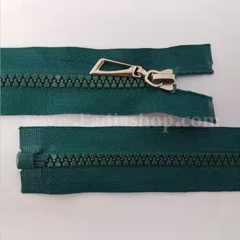 زیپ استخوانی سبز لجنی مات بسته ای